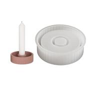 Moule facile à détacher, socle à rayures élégants, bougeoirs faits à la main, accessoires pour cadeaux de Noël et décorations, moule de fabrication de cadeaux