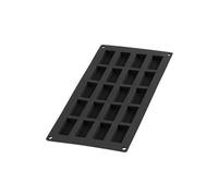 Lékué Moule à pâtisserie Mini Financier – Silicone 20 cavités – Platine noir