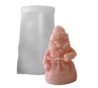 Moule flexible en forme de Père Noël robuste en silicone élégant pour décoration de Noël