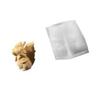 Moule flexible en résine en forme d'écureuil, texture en silicone facile à démouler pour décorations murales créatives époxy