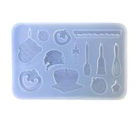 Moule flexible en résine - Petit moule décoratif en silicone - Texture en silicone pour époxy et décorations murales créatives - Outil de cuisson sûr