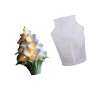 Moule flexible en silicone de qualité alimentaire en forme de fleur pour projets d'emballage cadeau, moule à démoulage rapide pour cire de fleurs