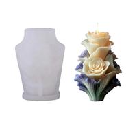 Moule flexible en silicone de qualité alimentaire en forme de fleur pour projets d'emballage cadeau, moule à démoulage rapide pour cire de fleurs