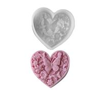 Moule flexible en silicone en forme de cœur et papillon pour aromathérapie, décoration de bureau faite à la main