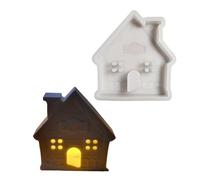 Moule flexible en silicone en forme de maison de neige pour fabriquer des figurines - Convient pour les designers d'art et les amateurs de maison - Moule cadeau fait à la main