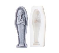 Moule flexible en silicone en forme de momie pour aromathérapie, fabrication artisanale et résistant aux hautes températures