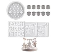 Moule flexible en silicone en forme d'ours - Outil de création de cadeau d'anniversaire - Accessoires d'art en résine - Moule en résine en forme d'ours pour travaux manuels