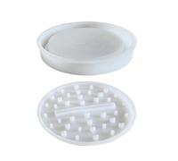 Moule flexible en silicone parfait pour l'artisanat de supports LED ronds et facile à utiliser pour diverses occasions