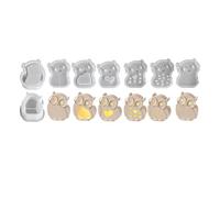 Moule flexible en silicone pour décoration d'intérieur, bougeoir et gypse pour ambiances, silhouettes lumineuses, moule décoratif en plâtre