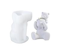Moule flexible en silicone pour décoration d'intérieur pour adorable ours en gypse et figurines en résine, convient à tous les âges, moule à chocolat