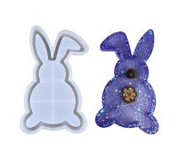 Moule flexible en silicone pour lapins - Plateau de rangement polyvalent en silicone pour créer des plateaux uniques en forme de lapin - Fournitures artisanales faites à la main