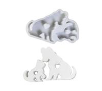 Moule flexible en silicone pour plâtres en ciment, chien, chat, figurine artisanale, décoration de table, moule en silicone pour chats et figurines de chiens