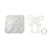 Moule flexible en silicone pour œufs de décoration d'intérieur, lapins creux, ornements, fabrication de bijoux, fournitures réutilisables en silicone