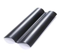 Moule for pain, 2 pièces, plateau de cuisson, forme for la cuisson du pain, poêle, baguettes à pain, ustensiles de cuisson Pour GâTeaux(38 X 17 X 2 black)