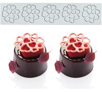 Moule Gâteau Comestible Cuisine Moléculaire Décoration, 5 Trous Cœur Vendos85