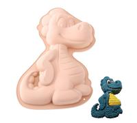 Moule Gateau Enfant, Coffret Pâtisserie Dinosaure pour Enfants, Moule Gateau,3D Dinosaure Cuisson Plat, Moule Dinosaure Gateau,Pour Gâteaux, Biscuits Dinos, sans BPA(Rose)