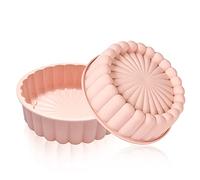 Moule Gateau Silicone 20cm, 2 Pièces Antiadhésif Moule a Gateau Rrond Silicone Moule Layer Cake, Moule Silicone Patisserie Rond 8 Pouces