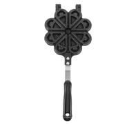 Moule Gaufre Cœur Antiadhésif en Alliage D’aluminium Noir | Forme Cœur Romantique, Chauffage Rapide et Croustillant, pour Saint Valentin et Fêtes Spéciales