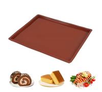 Moule Genoise Rebords 38x30x1.5cm Silicone Tapis Cuisson anti-débordement Tapis a Rouler Genoise Silicone Rectangulaire Moule Genoise Plaque Haut