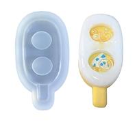 Moule géométrique brillant en silicone époxy en forme de jaune d'œuf, porte-clés, pendentif, bijoux pour décoration de sac, artisanat, double jaune, moule pour la fabrication de bijoux