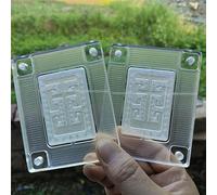 Moule géométrique double face en PMMA - Disque de cire botanique, plaque de motif culturel pour le parfum de la maison, outil d'artisanat pour adultes