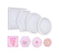 Moule Géométrique En Silicone Pour Bricolage, Tapis De Tasse, Moulage De Résine De Cristal Époxy, Moule De Bijoux Artisanaux, Outil De Fabrication De Bijoux