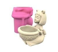 Moule géométrique en silicone pour pelle à poussière, gypse pour la fabrication de pots de fleurs, porte-stylos pour béton, ciment et résine