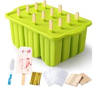 Moule Glace Silicone,Moule à Glace en Silicone Sans BPA,Moule Esquimaux,Moule a Glace Silicone Batonnet,Moules Glaces et Sorbets a l'eau,Glace Maison Popsicle,Ice Pop Mold