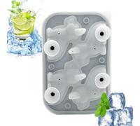 Moule Glaçons 3D Chat - Plateau 4 Cavités Silicone Qualité Alimentaire, Flexible Démoulage Facile | Glaçons Rigolos pour Chiens Chats Cocktails Cuisine Fête Usage Réfrigérateur Usage Scenario