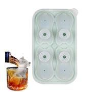 Moule Glaçons 3D Chat - Plateau 4 Cavités Silicone Qualité Alimentaire, Flexible Démoulage Facile | Glaçons Rigolos pour Chiens Chats Cocktails Cuisine Fête Usage Réfrigérateur Usage Scenario