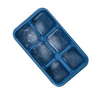 Moule Glaçons Carré - Souple Couvercle Anti Fuite, Bac Glaçage Réutilisable Six Cavités, Récipient Carrés Glace Empilable, Accessoire Cuisine Froid | Bloc Glace Pour Boisson Fraîche