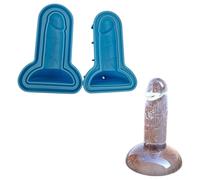 Moule glaçons forme pénis - silicone bleu