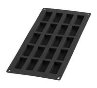 Moule gourmet 20 mini-financiers - silicone, noir