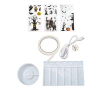 Moule hexagonal en silicone époxy pour lampe de chapiteau - Pour la fabrication de bijoux, les travaux manuels, la boîte à lumière d'hiver