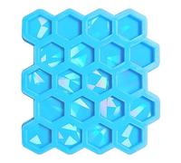 Moule hexagonal en silicone pour boucles d'oreilles et porte-clés en résine