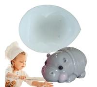Moule hippopotame 3D - Plateau en silicone en forme d'animal, forme de cuisson antiadhésive, conception flexible et durable | Moule créatif pour gâteaux au chocolat Fondant, projets de décoration
