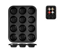 Moule Home Muffin 12 Places Antiadhésif Acier Inoxydable Maitre Cm 27x35