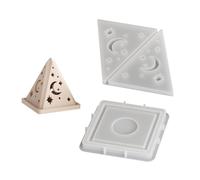 Moule innovant en silicone pour créer des bougeoirs pyramidaux uniques et des décorations de vacances - Moules