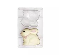 Decora, 0050108 Moule à Chocolat en Forme de Lapin en Polycarbonate, 130 x 110 mm, Idéal pour préparer des chocolats Brillants et croustillants, Design Professionnel, Fabriqué en Italie.