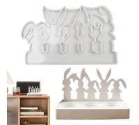 Moule Lapin de Pâques | Accessoires de Moulage en Silicone pour Pâques | Moules Pour Résine Époxy Lapin | Pour Support De Bougie, Plâtre, Résine, Art DIY, Loisirs Créatifs Pour Famille Et Amis