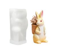 Moule lapin de Pâques - Mini silicone 4,8 x 4,8 x 9 cm | Fournitures de moulage 3D avec design détaillé de panier, fabrication de résine, formation de savon | Outil de décoration de vacances