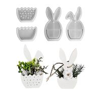 Moule lapin de Pâques | Outil de bricolage 3D en silicone semi-transparent | Outil de bricolage en forme de lapin, pour la famille, les amis, les étudiants, les adultes, les hommes, les femmes, les