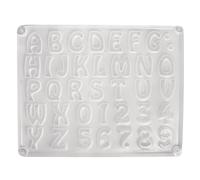 Moule: Lettres / Chiffres, 37motifs, Env.2 - 3cm, Taille 23,2x18,3cm