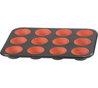 Moule MagicHome, pour cuire, pour 12 muffins, plaque, avec moules en silicone, 35x26,5x3 cm