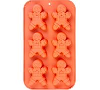 Moule MagicHome, pour pâtisserie, Noël, silicone, 6 figurines de bonhomme de pain d'épices, 29,5x17,5x2,7 cm