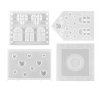 Moule maison en fonte - Moule pour maison | Moules pour bougeoirs House | Art Craft-bougeoir LED, moule en résine époxy, silicone résine époxy pour faire une décoration esthétique romantique