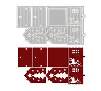 Moule modulaire en silicone en forme de maison de Noël pour projets d'artisanat et ornements festifs, veilleuse en résine, moule en silicone pour chalet de Noël