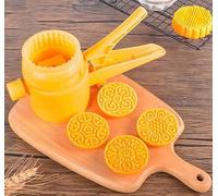 Moule Mooncake Moule à gâteau de lune orange avec tampons biscuits en forme fleur for la cuisson gâteaux DIY, poids multiples(75g 4Pcs)