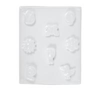 Moule: Motifs De Printemps, 8 Motifs, 3 - 5cm, Taille: 23,2x18,3cm