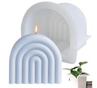 Moule,Moules à rayures géométriques Rainbow Bridge Candle Moules | Moule en résine époxy 3D antiadhésif bricolage bricolage pour gâteau Topper Fondant Bougie